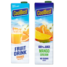 Coolbest sap, fruitdrink of fruitontbijt